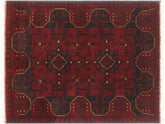 handmade Tribal Biljik Khal Mohammadi Red Blue Hand Knotted RECTANGLE 100% WOOL area rug 3x4